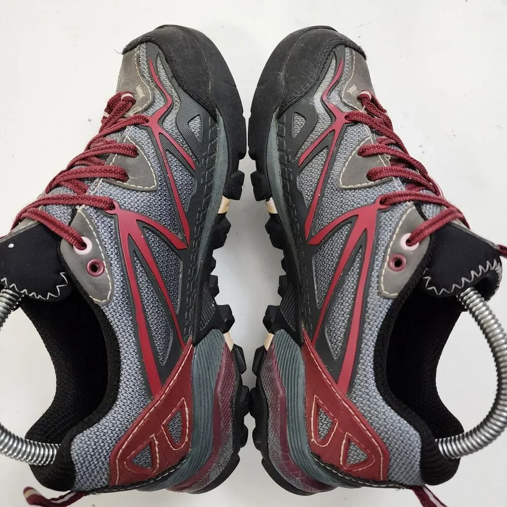 MERRELL Shoes TURBULENCE Womens Size 8 Gray Red Trail Hiking Performance Outdoor